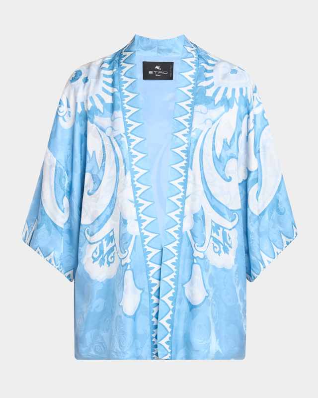 Kesa Jacquard Summer Paisley Silk Rob